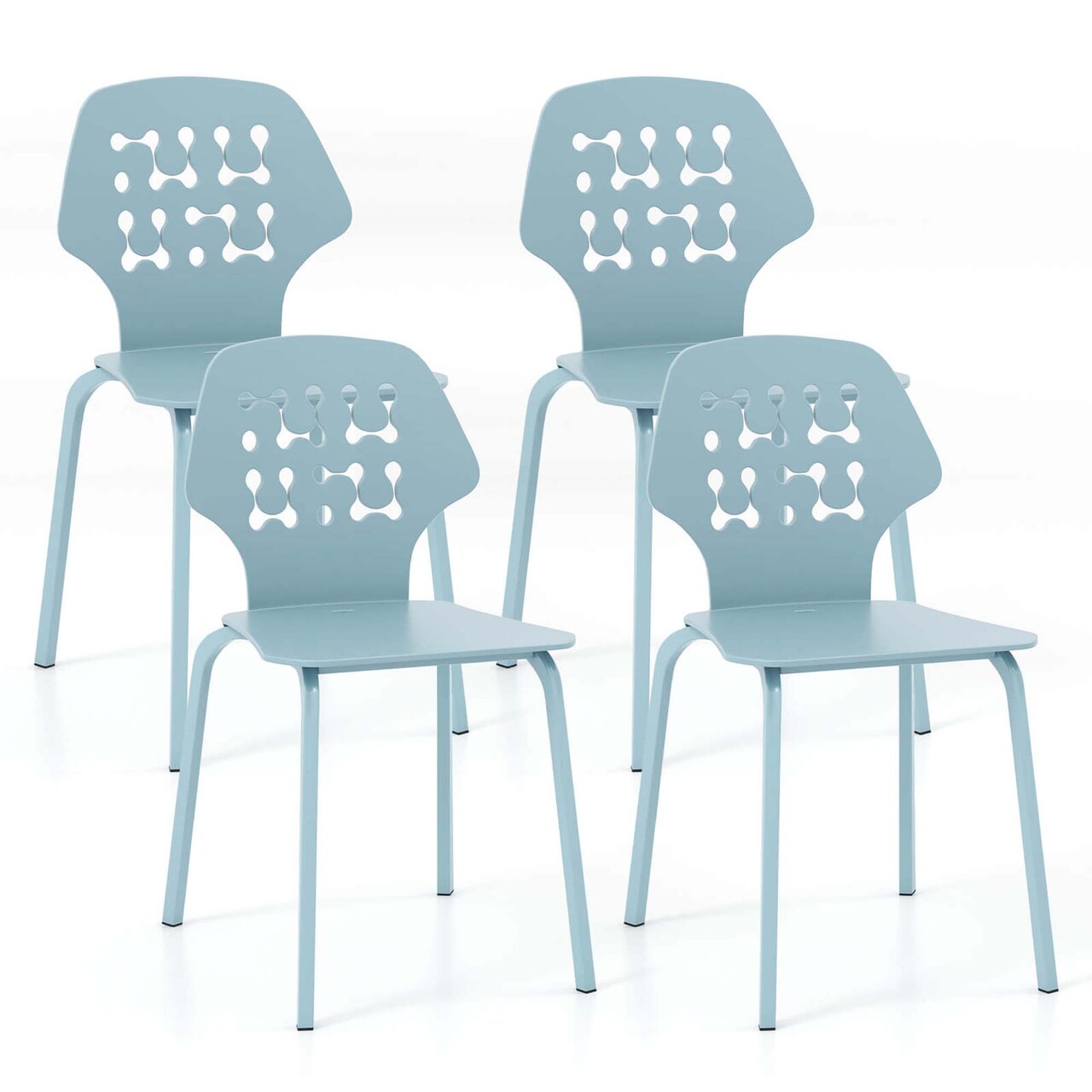 Costway metal dining discount chairs